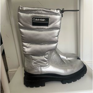 Calvin Klein silver Laeton boots
